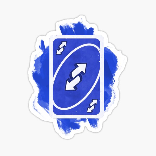 Blue Reverse Card Uno Sticker - Blue Reverse Card Uno Mattel163Games -  Discover & Share GIFs