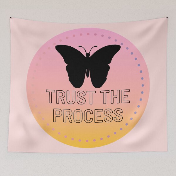 Item preview, Trust the Process with Butterfly Silhouette in Gradient Background designed and sold by SMillustrations.