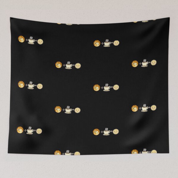 Item preview, Dogecoin Crypto and Coffee equals happy cute kawaii DOGE cryptocurrency  designed and sold by Bitcoin-Fashion.