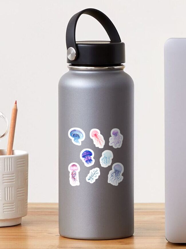 Thumbnail 1 von 3, Sticker, Aquarell-Quallen-Sammlung designt und verkauft von silviaol.