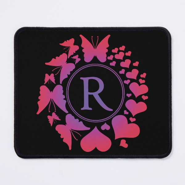 Item preview, Ornamental Letter R, Purple And Red Heart Butterfly, Gold Monogram Ornament designed and sold by PROMEN Creativity.