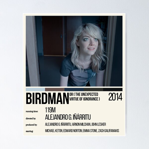 Item preview, Birdman or (The Unexpected Virtue of Ignorance) Poster  designed and sold by ShopOfUs.