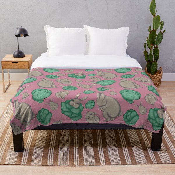 Item preview, Rabbit and cabbage on dark pink background  designed and sold by Deviarty.