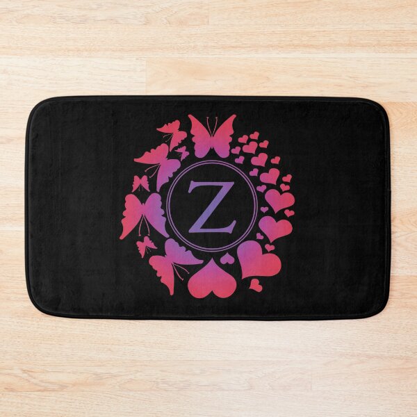 Item preview, Ornamental Letter Z, Purple And Red Heart Butterfly, Gold Monogram Ornament designed and sold by PROMEN Creativity.