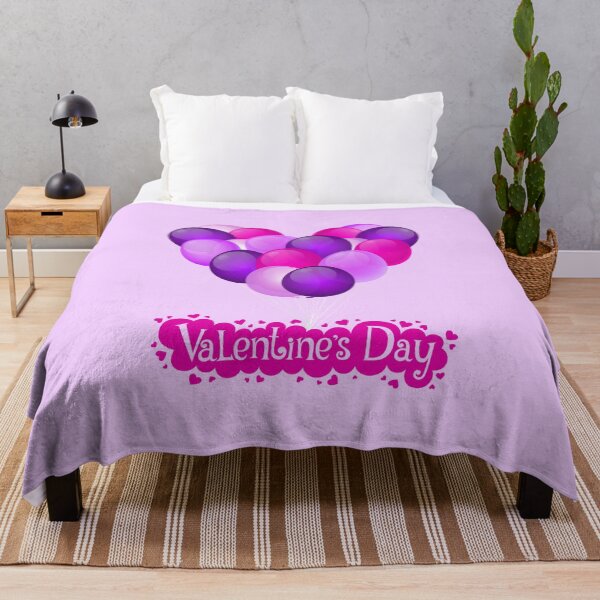 Item preview, Happy Valentine’s Day! Hot Pink Hearts & Balloons (on Pink) designed and sold by PawsitiveMum.