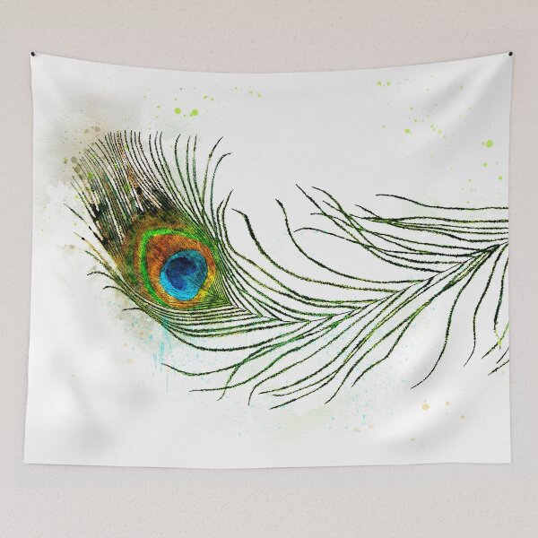 Item preview, Peacock Feather in Watercolor designed and sold by Susan Maxwell Schmidt.