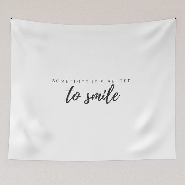Item preview, Motivational / inspirational quote - Sometimes it´s better to smile - saying  designed and sold by AlfabetDesign.