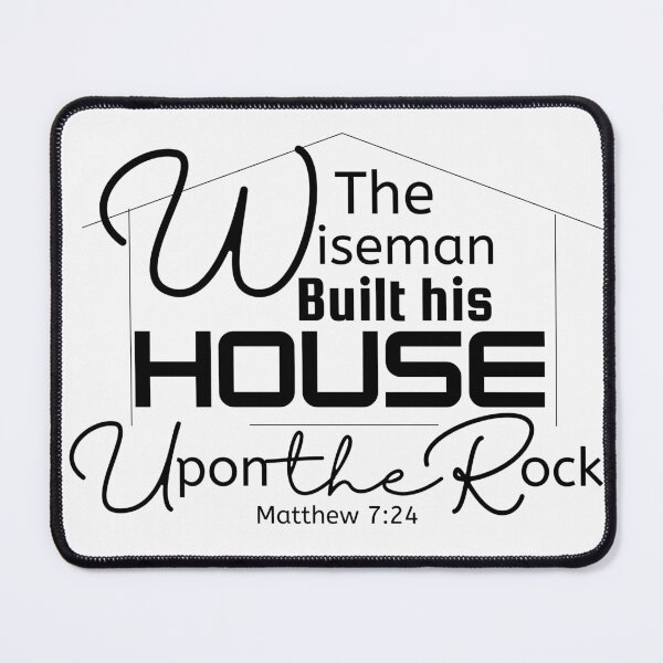 Item preview, Bible Verse Wiseman Built His House Upon the Rock designed and sold by micasata.