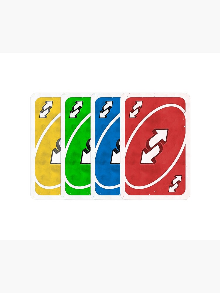 4 Uno Reverse Cards Red, Yellow, Green and Blue Uno reverse cards |  Greeting Card