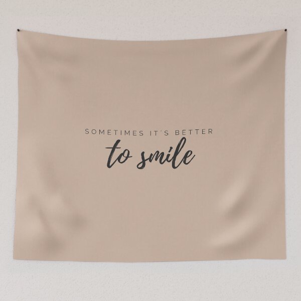 Item preview, Motivational / inspirational quote - Sometimes it´s better to smile - saying  designed and sold by AlfabetDesign.