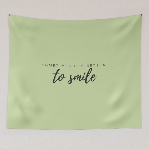 Item preview, Motivational / inspirational quote - Sometimes it´s better to smile - saying  designed and sold by AlfabetDesign.