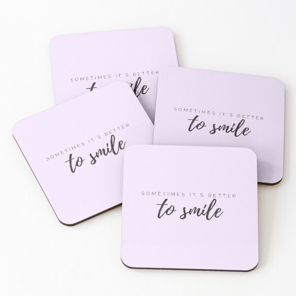 Item preview, Motivational / inspirational quote - Sometimes it´s better to smile - saying  designed and sold by AlfabetDesign.