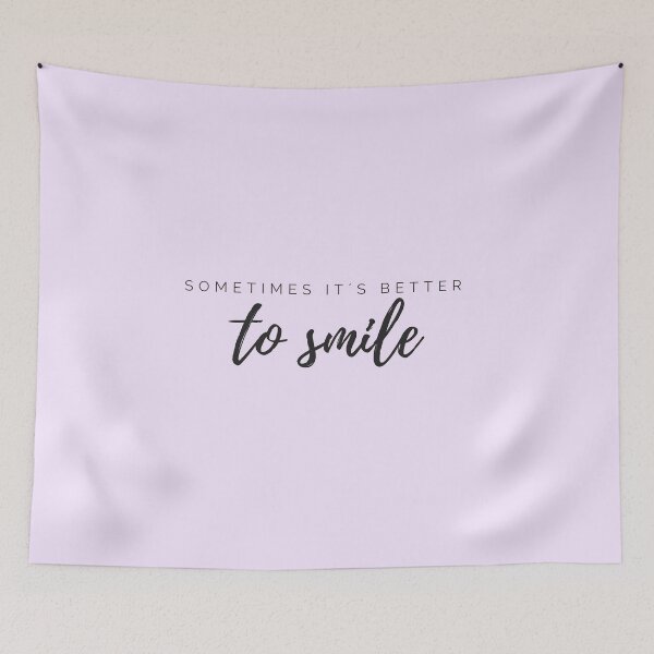 Item preview, Motivational / inspirational quote - Sometimes it´s better to smile - saying  designed and sold by AlfabetDesign.