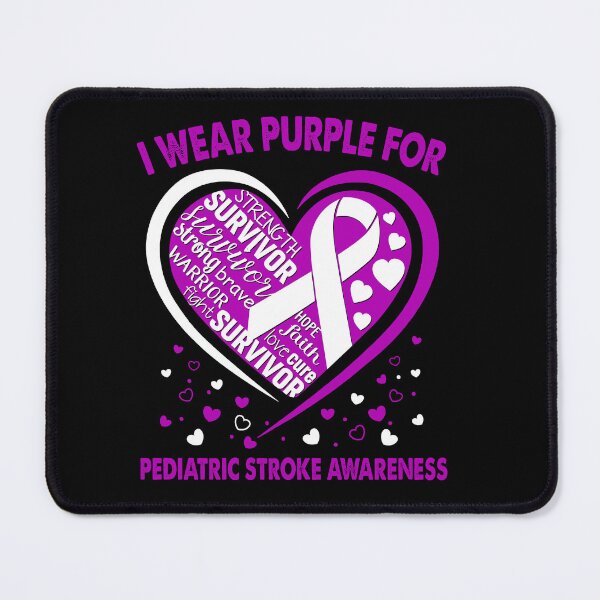 Item preview, I Wear Purple For Pediatric Stroke Survivor Heart Ribbon designed and sold by heppenp.