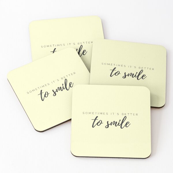 Item preview, Motivational / inspirational quote - Sometimes it´s better to smile - saying  designed and sold by AlfabetDesign.