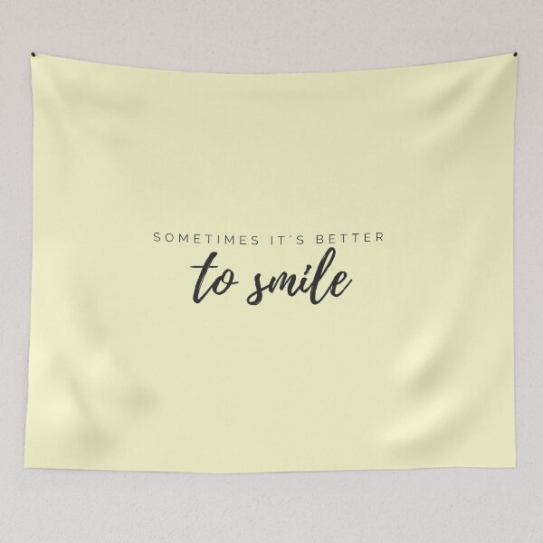 Item preview, Motivational / inspirational quote - Sometimes it´s better to smile - saying  designed and sold by AlfabetDesign.