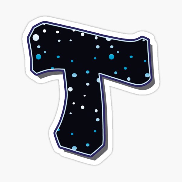 Letter T - Dots Sticker