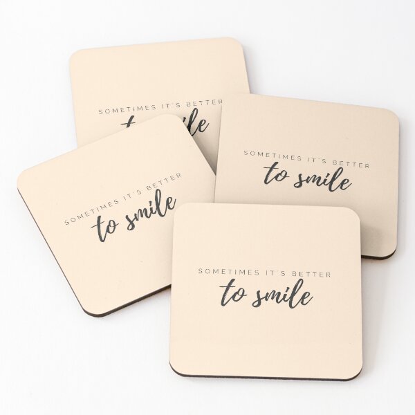 Item preview, Motivational / inspirational quote - Sometimes it´s better to smile - saying  designed and sold by AlfabetDesign.