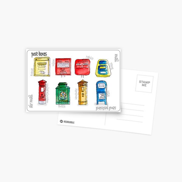 Item preview, World Post boxes / Mail boxes designed and sold by Renata Palheiros.