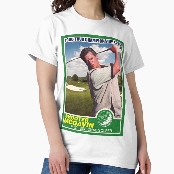 Vista previa del artículo con la obra «Tarjeta coleccionable del Campeonato del Tour Shooter McGavin Retro 1996», diseñado y vendido por ourkid.