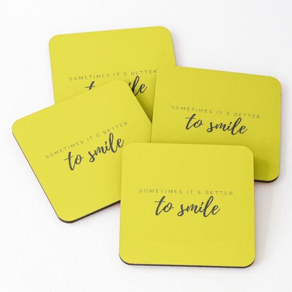 Item preview, Motivational / inspirational quote - Sometimes it´s better to smile - saying  designed and sold by AlfabetDesign.