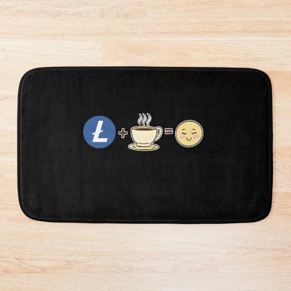 Item preview, Litecoin Crypto and Coffee equals happy cute kawaii LTC cryptocurrency  designed and sold by Bitcoin-Fashion.