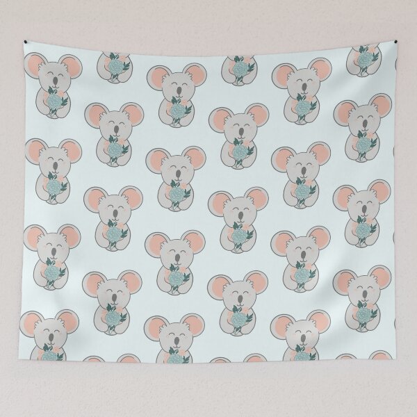 Item preview, Gray koala with flowers designed and sold by BashfulMagpie.