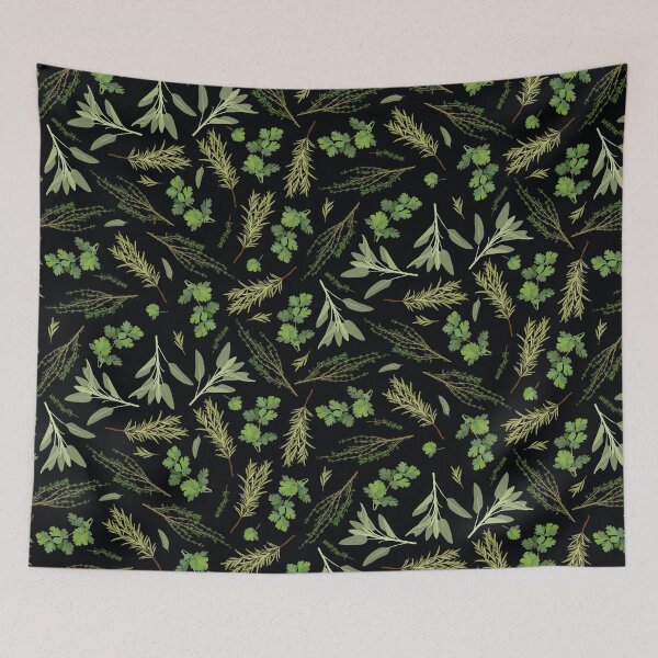 Item preview, Parsley, sage, rosemary and thyme - black designed and sold by kobyakov.
