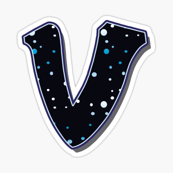 Letter V - Dots Sticker