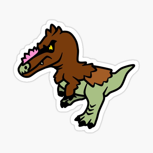 Item preview, Alioramus - EDGE Sticker - Wild Colors - By ImpulseImpact designed and sold by Expeditioner's Discovery Guild Enterprise.