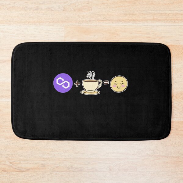 Item preview, Polygon Crypto and Coffee equals happy cute kawaii MATIC cryptocurrency  designed and sold by Bitcoin-Fashion.