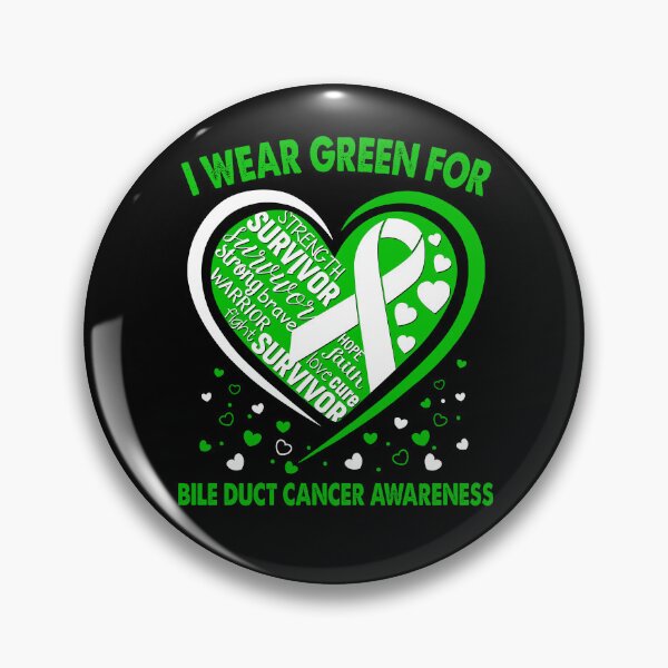 Item preview, I Wear Green For Bile Duct Cancer Survivor Heart Ribbon designed and sold by heppenp.