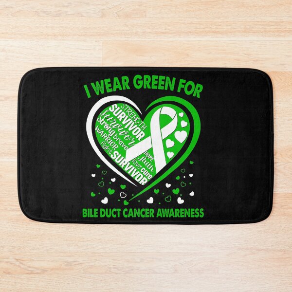 Item preview, I Wear Green For Bile Duct Cancer Survivor Heart Ribbon designed and sold by heppenp.