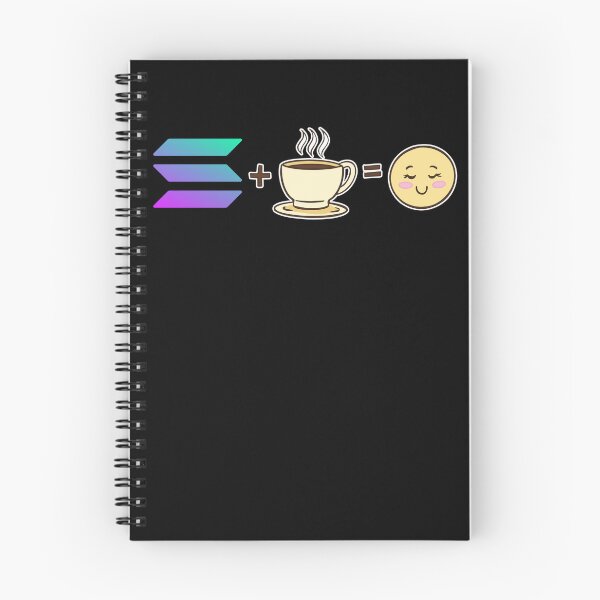 Item preview, Solana Crypto and Coffee equals happy cute kawaii SOL cryptocurrency  designed and sold by Bitcoin-Fashion.