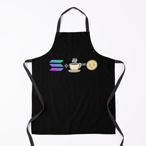 Item preview, Solana Crypto and Coffee equals happy cute kawaii SOL cryptocurrency designed and sold by Bitcoin-Fashion.
