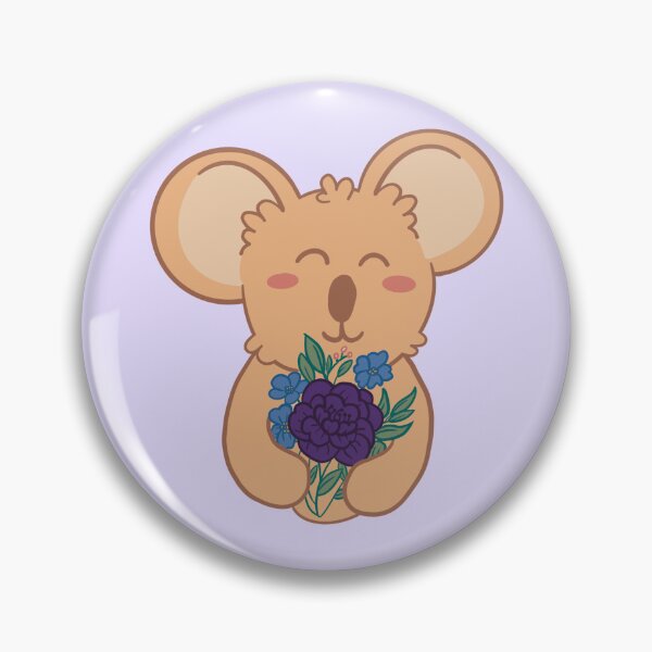 Item preview, Brown koala with flowers designed and sold by BashfulMagpie.