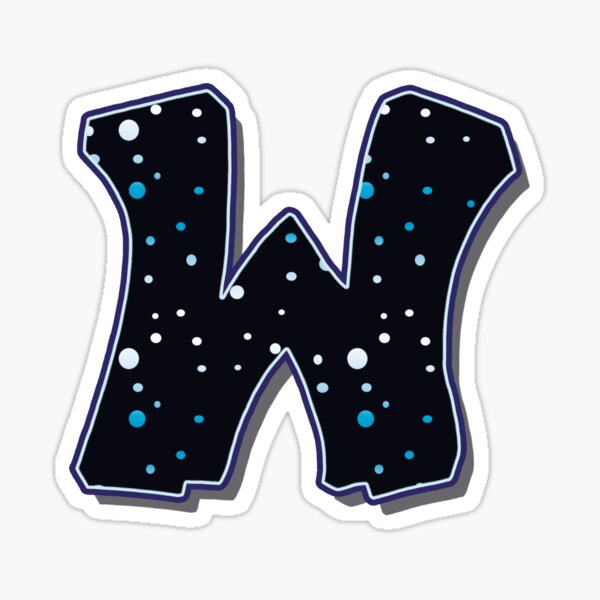 Letter W - Dots Sticker