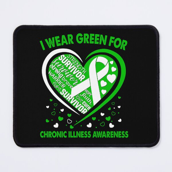 Item preview, I Wear Green For Chronic Illness Survivor Heart Ribbon designed and sold by heppenp.