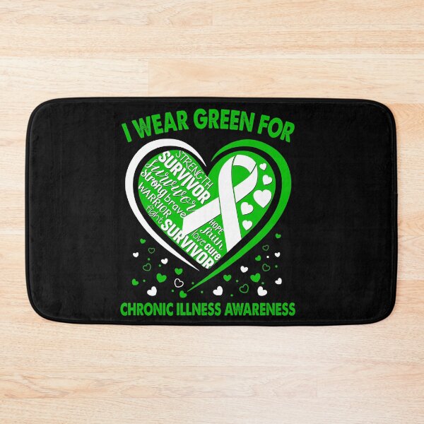 Item preview, I Wear Green For Chronic Illness Survivor Heart Ribbon designed and sold by heppenp.
