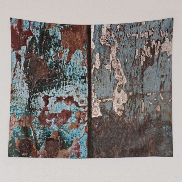 Item preview, Weathered Wooden Boards Chipped Paint Abstract Texture  designed and sold by Anna Lemos.
