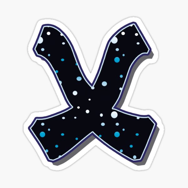 Letter X - Dots Sticker