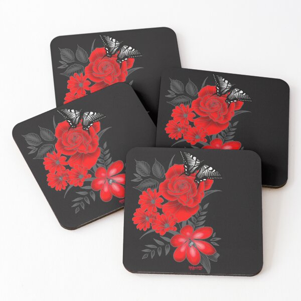 Item preview, Flores Rojas designed and sold by MetroInk.