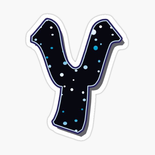 Letter Y - Dots Sticker