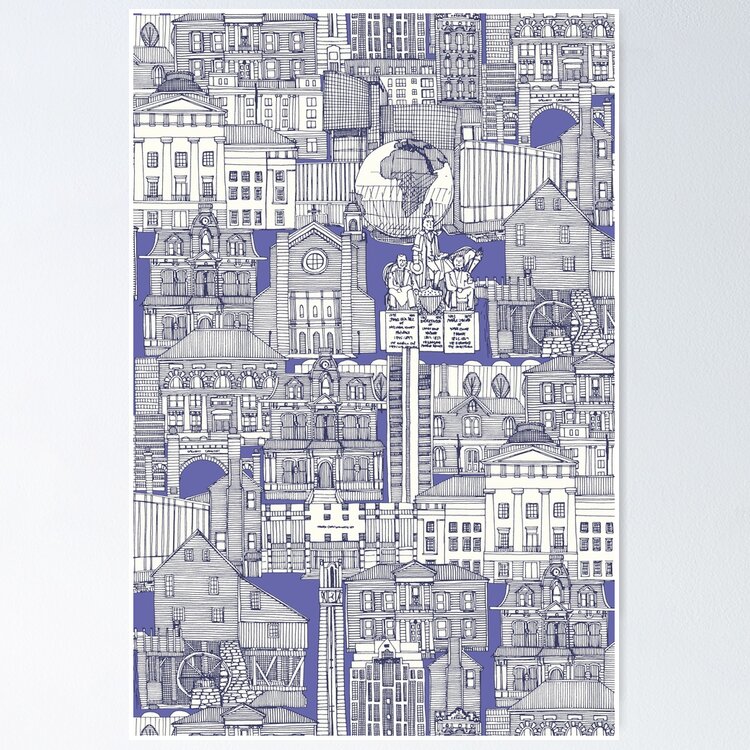 Raleigh NC toile very peri Greeting Card