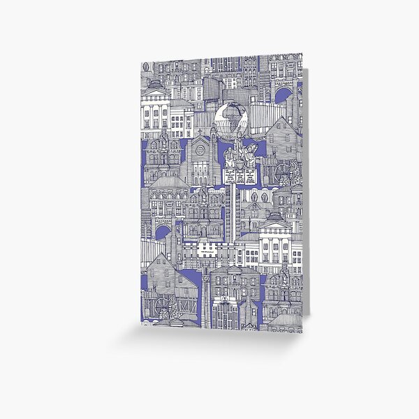 Raleigh NC toile very peri Greeting Card
