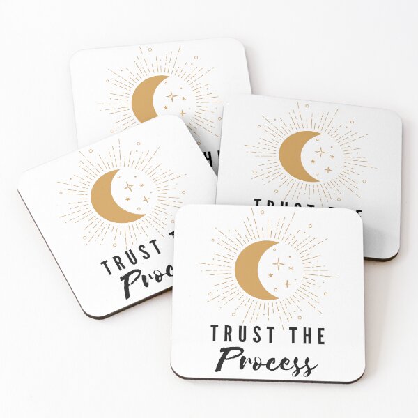 Item preview, Trust the Process with Glowing Crescent Moon and Stars designed and sold by SMillustrations.