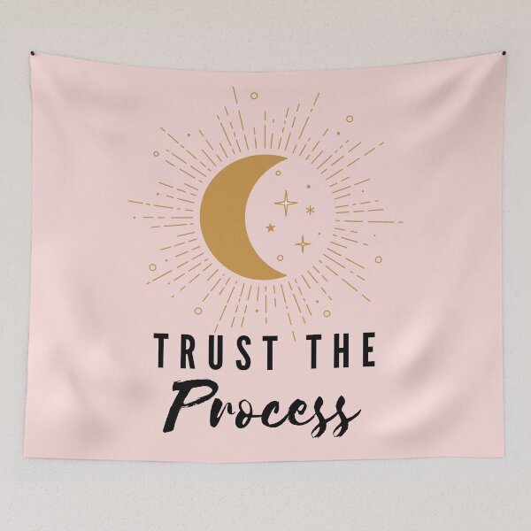Item preview, Trust the Process with Glowing Crescent Moon and Stars designed and sold by SMillustrations.