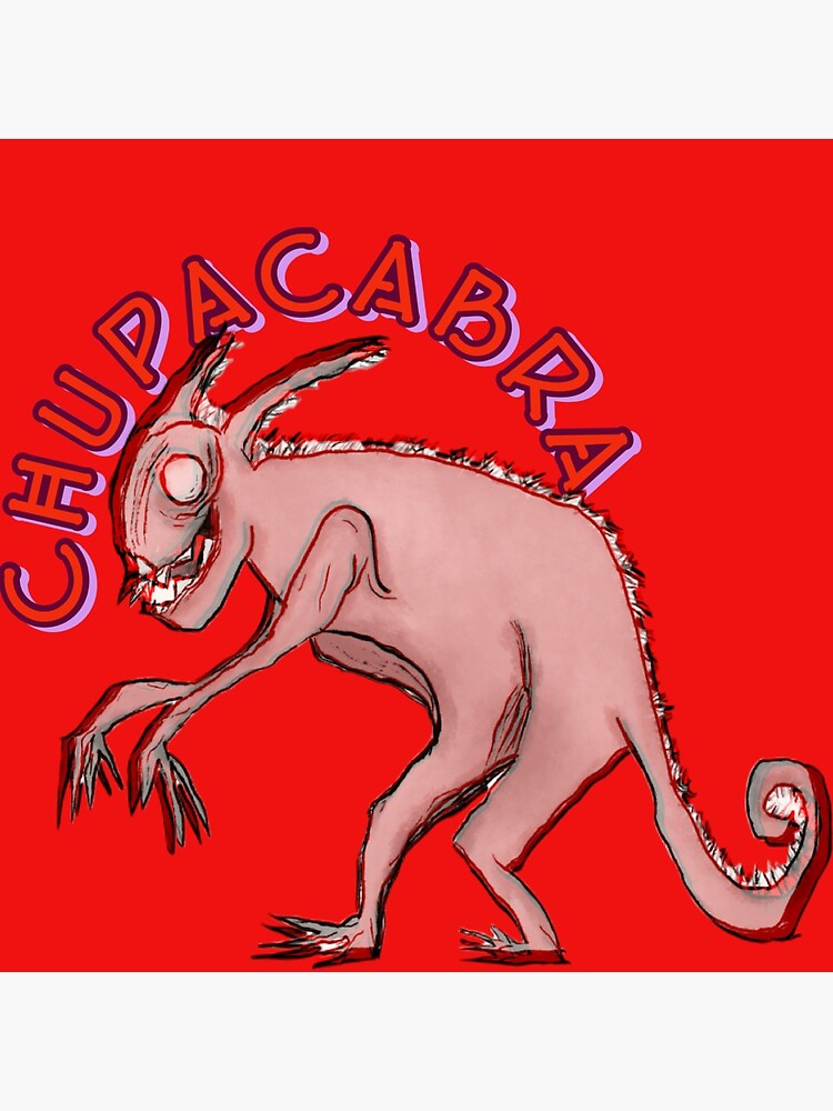 "Red chupacabra" Poster for Sale by Normanbates13 Redbubble