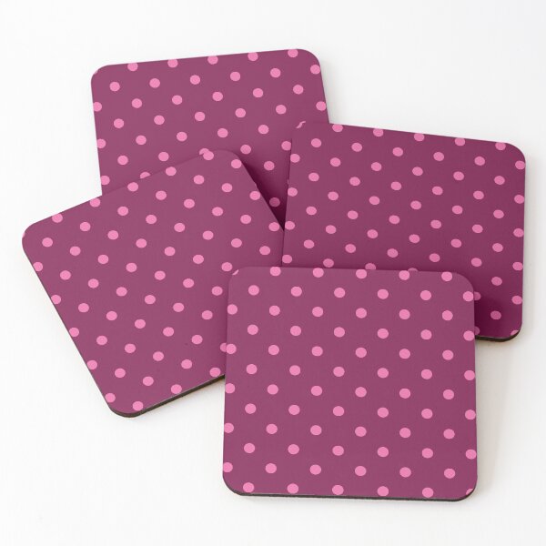 Item preview, Retro pink polka dots Valentine's burgundy pattern designed and sold by Dana Du.
