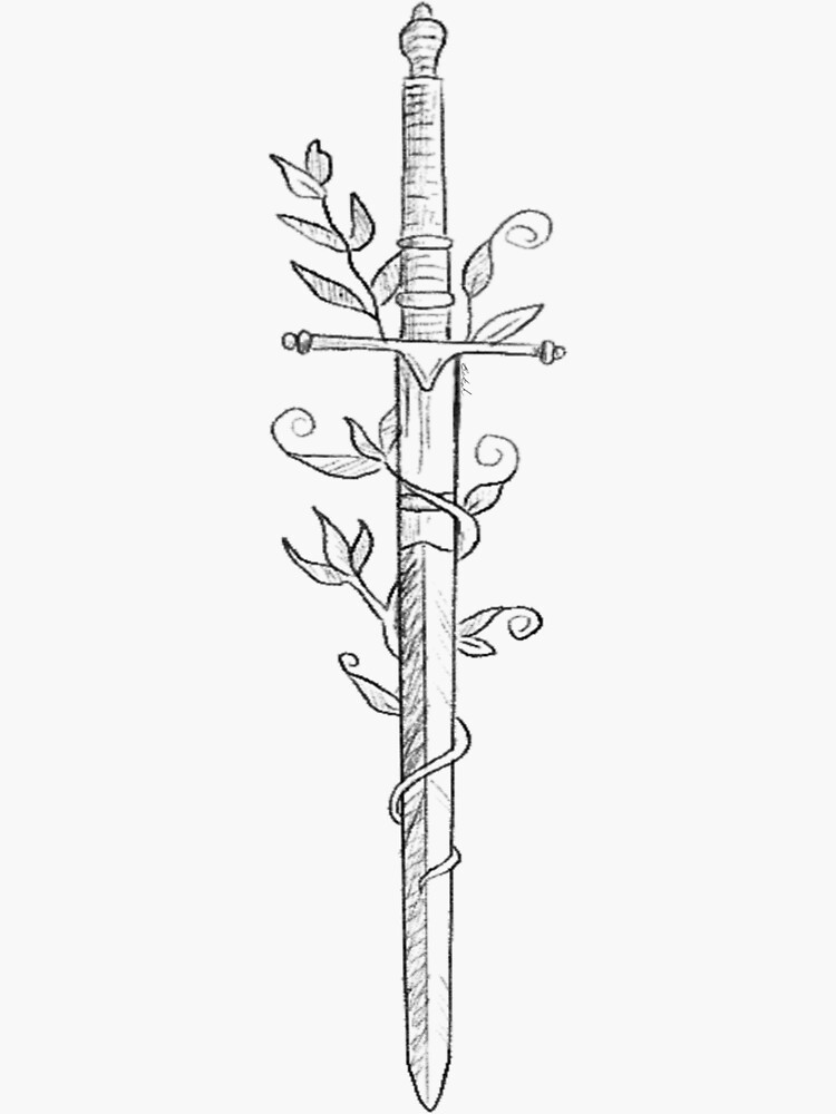 "Sword and vine" Sticker by BekahBooArts Redbubble